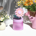 Sunflower Small Humidifier for Plant, Cool Mist Mini Humidifiers for Bedroom, Desk Personal Humidifiers with Diffuser for Indoor Office Car, Portable Humidifier for Travel - Purple 260ml by Riecin