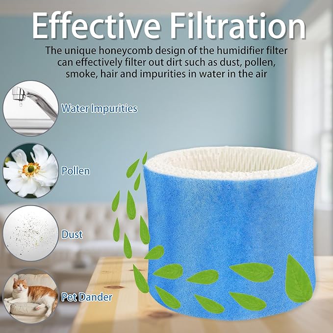 4 Pack HAC504 Replacement Humidifiers Wick Filter A | for Honeywell HAC504PFC Humidifier Filter Models HEV-312C, HEV355C, HCM-300T, HCM-315T, HCM-350 & HCM-710C Filters - Image 5