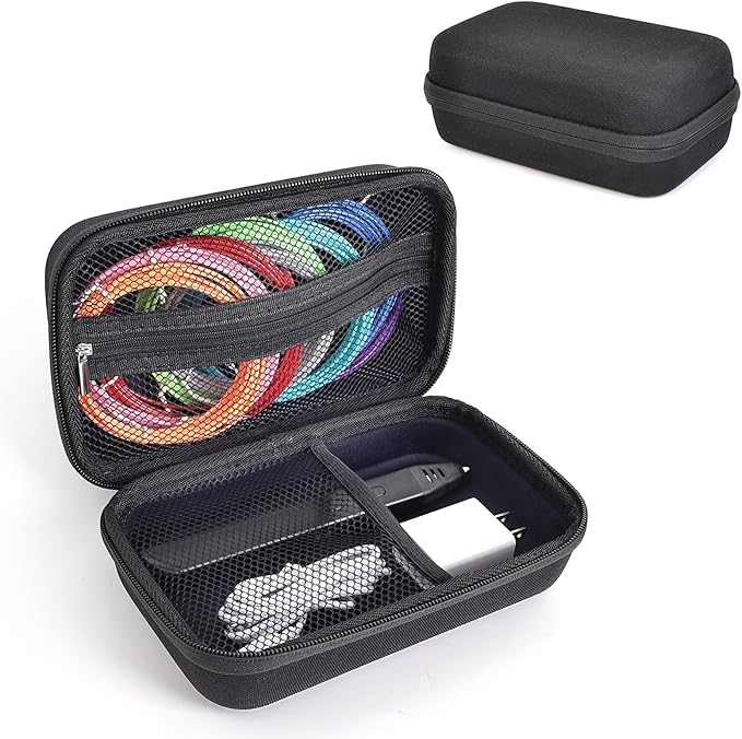 Case Compatible with 3Doodler Start+ Essentials for 3D Pen Set for Kids, Carrying Holder Fit for Printing Pens, Storage Organizer for Printing Filament Refill, Micro-USB Charger (3D-04B-Black) by TATAVR