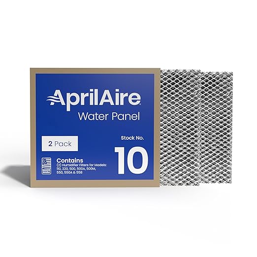 AprilAire 10 Water Panel Humidifier Filter Replacement for AprilAire Whole-House Humidifier Models 110, 220, 500, 500A, 500M, 550, 550A, 558 (Pack of 2) by AprilAire
