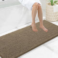 Smiry Luxury Chenille Bathroom Rugs 59x20, Extra Soft and Absorbent Shaggy Bath Mat, Machine Washable, Non-Slip Plush Carpet Runner for Tub, Shower, and Floor, Home Decor Accessories, Camel by Smiry