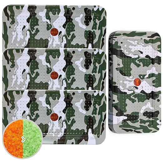 100 Gram Camouflage Gun Safe Dehumidifier Silica Gel Canister Rechargeable Dehumidifier Desiccant Reusable Indicating Desiccant Moisture Absorber with Visible Window [4PACK] by Wisesorb