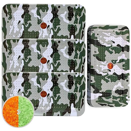 100 Gram Camouflage Gun Safe Dehumidifier Silica Gel Canister Rechargeable Dehumidifier Desiccant Reusable Indicating Desiccant Moisture Absorber with Visible Window [4PACK] by Wisesorb
