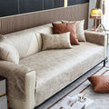 Faux Leather Waterproof Couch Sofa Cover Vintage PU Sectional Couch Cover Non Slip Sofa Slipcover Furniture Protector for Kids Dogs Cats (Cream,36"x94") by WelcometoXSlive