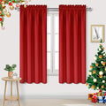 DWCN Blackout Curtains for Bedroom - Thermal Insulated Privacy Energy Saving Rod Pocket Drapes for Living Room, W 38 x L 63 Inch, Red, Set of 2 by DWCN