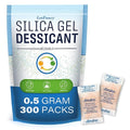 LotFancy Silica Gel Packets, 300 Packs 0.5 Gram, Indicating Desiccant Dehumidifier Packets, Moisture Absorber Bags for Spices Jewelry Shoes by LotFancy