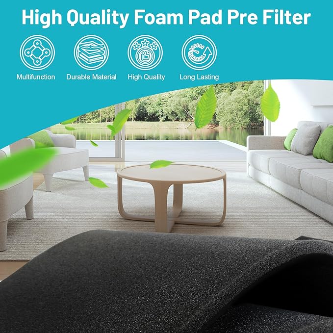 Cut to Fit Foam Pad Pre Filter, 17"x 39.4" Air Filter Foam Sheet, Filter Replacement for Air Conditioners, Air Purifiers, Dehumidifiers, Range Hoods, Trash Cans, 3D Printers, 1 Pack - Image 3