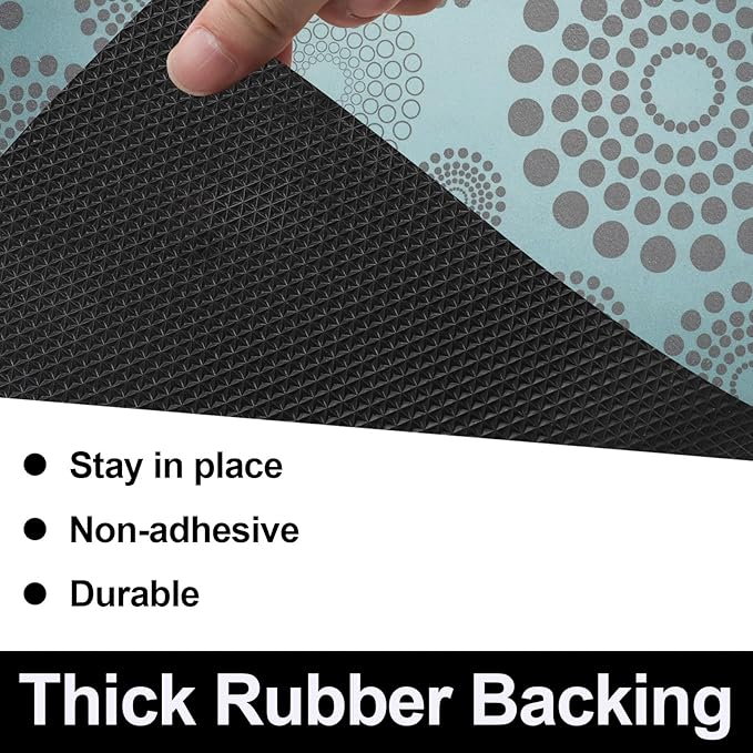 AiBOB Waterproof Under Sink Mat, Absorbent Quick Dry Sink Liners Protect Cabinets, Durable Shelf Liners, Slip Resistant and Non-Adhesive, 24X36, Blue/Grey - Image 3