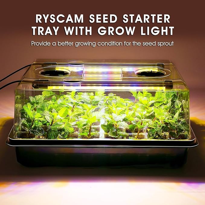 Seed Starter Tray with Grow Light, 192-Cell Seed Starter Kit, Seedling Starter Trays with Humidity Domes, Automatic Timer, Adjustable Light Indoor Gardening Plant Germination Trays - Image 7