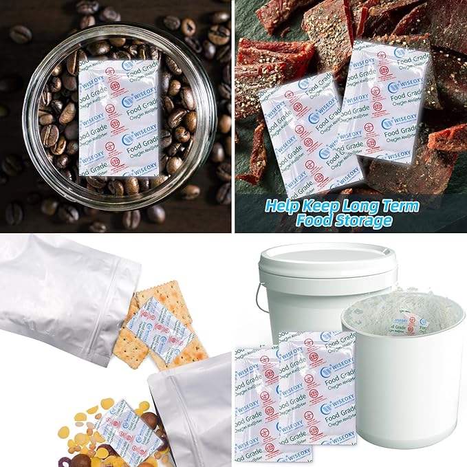 500CC 150 Packs Oxygen Absorbers for Food Storage, Food Grade Oxygen Absorbers, O2 Absorbers Food Grade for Food Storage - Image 9