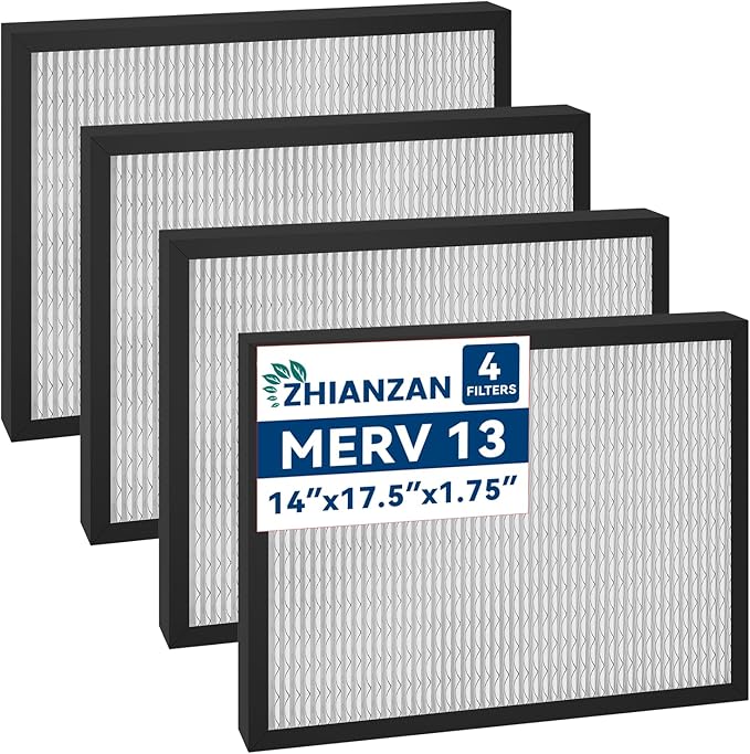4 Packs 14 x 17.5 x1.75 MERV 13 Replacement Dehumidifier Filter for Santa Fe Advance90, Advance100, Advance120, Honeywell DR90 & DR120 Dehumidifier Models by ZHIANZAN