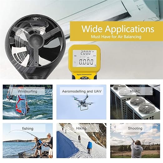 Anemometer, 856A Multifunctional Anemometer with Extendable Sensor Comprehensive Data Management for Accurate Environmental Monitoring,Anemometer Handheld - Image 4