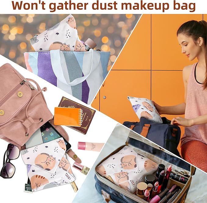 Self-Adhesive Magic Cloth Makeup Bag, Portable Protective Cosmetic Pouch for Beauty Essentials, Camera Lens Wrap for DSLR Camera, Phone, Accessories - Image 6