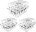 Gardzen 3 Pack Seed Starting Tray, Plant Germination Trays, Seed Starter Kit with Adjustable Humidity Vented Dome and Clear Base, Plant Growing Kit 6.6" x 4.5", Total 36-Cell, Clear by Gardzen