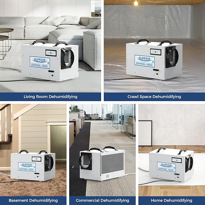 ALORAIR 120 PPD Wi-Fi Dehumidifier for Crawl Space, Basement, and Commercial Use, 2025 Energy Star APP Control, Auto-Defrost Crawlspace Dehumidifiers - Image 9