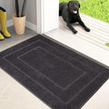 PURRUGS Dirt Trapping Door Mat 24" x 35.5", Non-Slip/Skid Machine Washable Entryway Rug, Dog Doormat, Super Absorbent Welcome Mat for Muddy Wet Shoes and Paws, Charcoal by PURRUGS