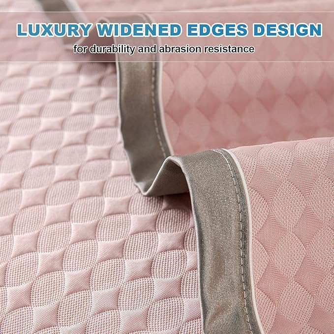 OTOB Cooling Dog Couch Cover Ice Silk Fiber, Washable & Non Slip Sofa Slipcovers Mat, Soft Couch Cover Cooling Mat, Durable Pet Friendly Furniture Protector Covers(Pink, 28"*59") - Image 8