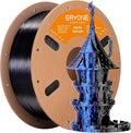 ERYONE Silk Dual Color PLA Filament 3D Printer 1.75mm +/- 0.03mm, Bicolor Filament Two Tone PLA 1KG(2.2lbs) Cardboard Spool, Midnight Blue & Black by ERYONE