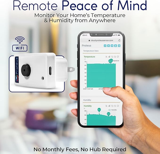 Proteus AMBIO - Wifi Temperature Humidity sensor with Buzzer and Email/Text Alerts - Image 2