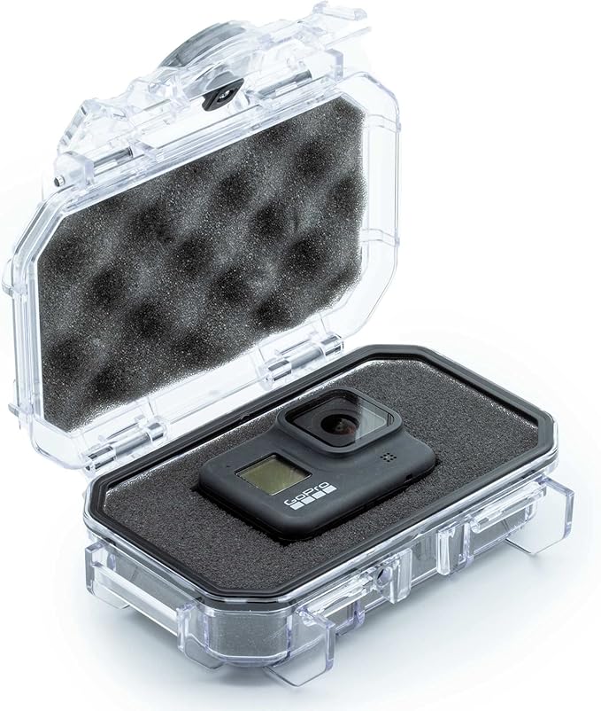 52 Dry Box Protective Case with Pick & Pluck Foam - Travel Safe / Mil Spec / Waterproof / USA Made - for Pistols, Cameras, Phones, Camping, Fishing, Hiking, Traveling, Water Sports, Knives (Clear) by EvergreenCases