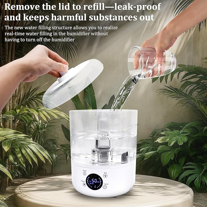 Reptile Humidifier Fogger - 4L Reptile Fogger with Humidity Control Sensor, Timer & 3 Adjustable Mist Levels, Touch & Remote Control, Reptile Mister for Reptiles Amphibians Snake Herps - Image 7