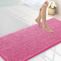 Smiry Luxury Chenille Bathroom Rugs 59x24, Extra Soft and Absorbent Shaggy Bath Mat, Machine Washable, Non-Slip Plush Carpet Runner for Tub, Shower, and Floor, Home Decor Accessories, Hot Pink by Smiry