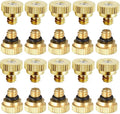 20 Pack Brass Misting Nozzles Tees, Brass Spray Nozzles for Greenhouse Landscaping Humidification, Dust Control Mist Nozzle Sprinkler for Outdoor Cooling System 0.012 Orifice (0.3 mm) 10/24 UNC Garden by RESNSTAR