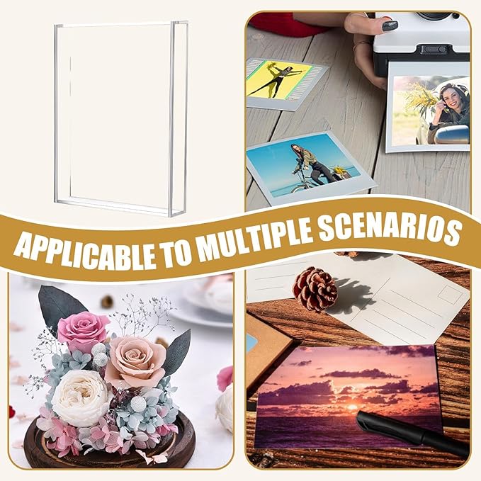Clear Memory Box - Flowers Display Case, Tabletop Photo Holder, Multifunctional Storage Organizer, Souvenir Specimen Collection Box, Keepsake Container For Photos Specimens Souvenirs Postcards - Image 5
