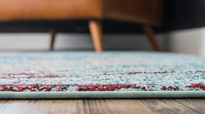 Unique Loom Outdoor Solid Collection Area Rug (9' x 12' 2" Rectangle Rust Red/Beige) - Image 3