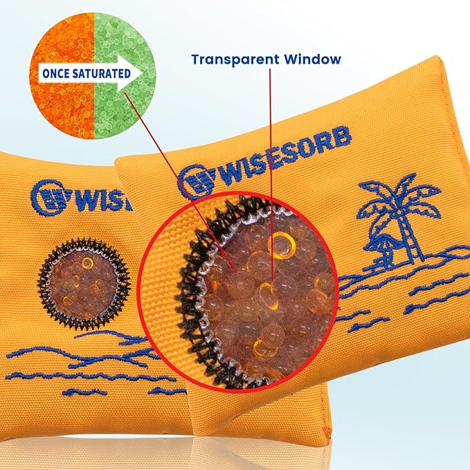50g x 6 Packs Rechargeable Desiccant Packs, Orange Indicating Silica Gel Packets, Moisture Absorber for Storage, Seeds, 3D Filaments, Electronics, Safes, Luggage - Reusable Dehumidifier Bags - Image 9