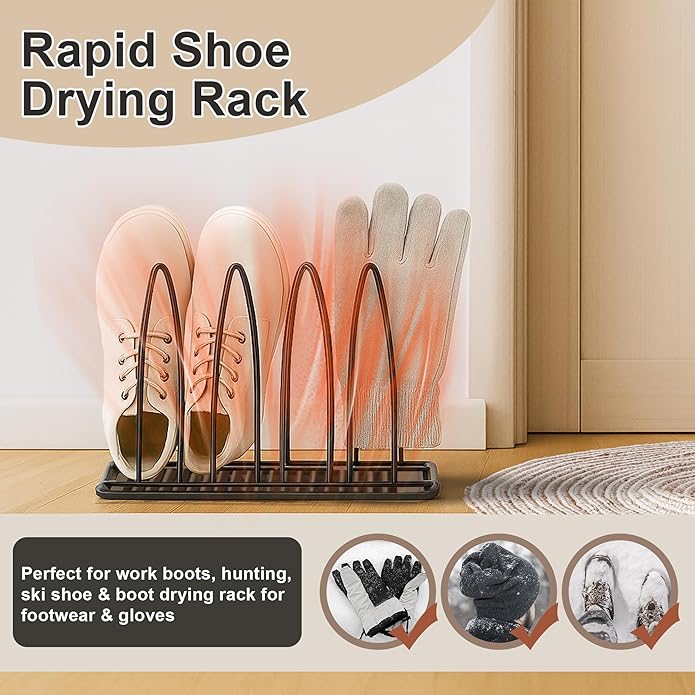 Metal Shoe Drying Rack, Shoes, Boot, and Glove Drying Rack, Dryer Racks for Shoes and Dryer Shoe Racks Inside Dryers - Image 6