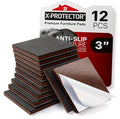 X-PROTECTOR Non Slip Furniture Pads – 12 Premium Furniture Grippers 3"! Best SelfAdhesive Rubber Feet Furniture Feet – Ideal Non Skid Furniture Pad Floor Protectors – Keep Furniture in Place! by X-Protector