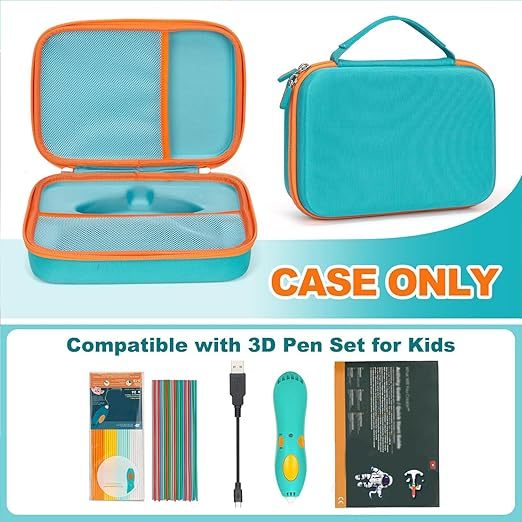 Case for 3Doodler Start+ Essentials (2023,2024) 3D Pen Set for Boy & Girls, Art Activity Set Storage for Educational STEM, Carrying Case for 3D Printing Filament Refill and USB Cable (Box Only) - Image 2