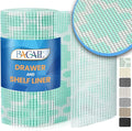 BAGAIL Drawer and Shelf Liner, 17.5 in X 20 Ft Non-Adhesive Shelf Liners for Kitchen Cabinets, Thick Strong Grip Liners for Desk, Shelves, Bathroom Drawers, Cabinet Protection - BlueQuatrefoil by BAGAILBASICS