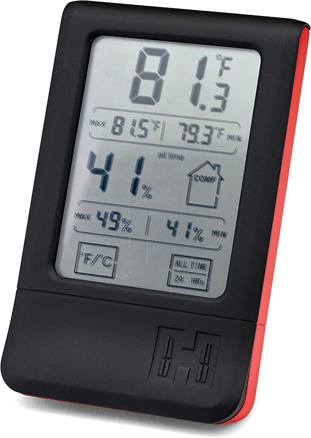 Hornady Digital Hygrometer, 95909 - Indoor Temperature and Humidity Monitor with Touchscreen LCD Display - Ideal Room Thermometer Hygrometer for Gun Safes & Cabinets, Closets, Workbench & More - Image 4
