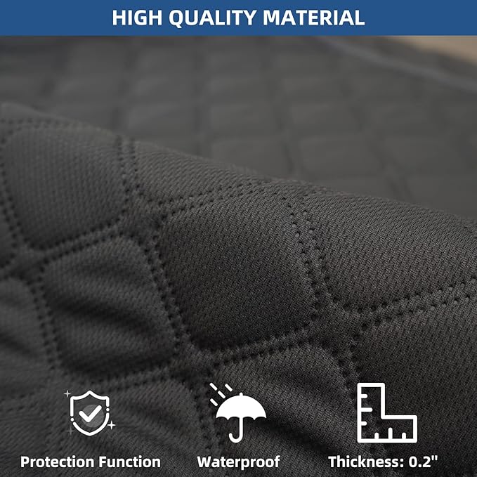 Eismodra Waterproof Recliner Chair Covers for Reclining Couch Slipcovers Seat Cushion,Anti-Slip Sofa Cover for Dogs Pets Furniture Protector Washable,Gray 23 x 35 inches (Only 1 Piece) - Image 3