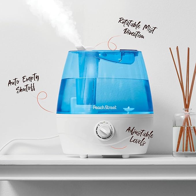 Cool Mist Humidifiers for Bedroom - 2.2L Water Tank, Baby, Office, Quiet Ultrasonic Air Vaporizer, Adjustable Mist Level, 360 Nozzle Rotation, Auto-Shut Off, Large Area Humidifier Easy Fill and Clean - Image 4
