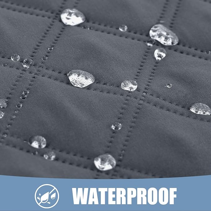 Smiry Waterproof Dog Bed Cover Pet Blanket, Soft Washable Dog Blanket for Furniture Bed Couch Sofa Reversible, Checkered (30"x70", Dark Grey/Beige) - Image 2