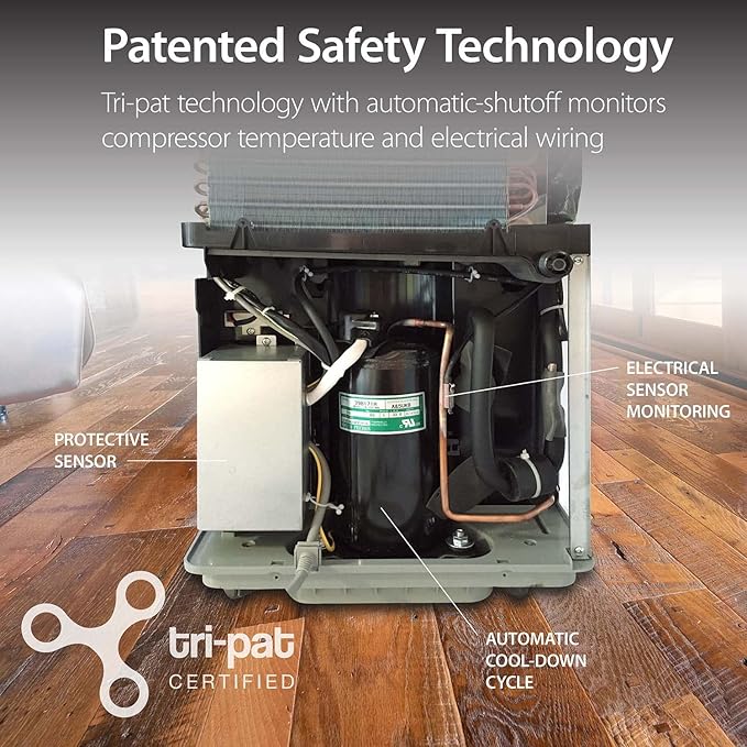 Soleus Air Energy Star Rated 4,500 SqFt., 50 Pint Dehumidifier With Mirage Display and Tri-Pat Safety Technology (50 Pint), White (DSJ-50E-01) - Image 9