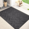 PURRUGS Dirt Trapping Door Mat 20" x 31.5", Non-Slip Machine Washable Entry Rug, Dog Doormat, Indoor Front Door Mat, Super Absorbent Entryway Rug for Muddy Shoes & Paws, Charcoal by PURRUGS
