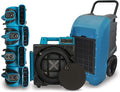 XD-125 Commercial Water Flood Damage Restoration Package for Home Garage Basements Restrooms Restaurants Crawl Spaces-Includes 4 Mini Air Movers,Dehumidifier,Mini HEPA Air Scrubber-Blue by XPOWERManufactureInc-HomeImprovement