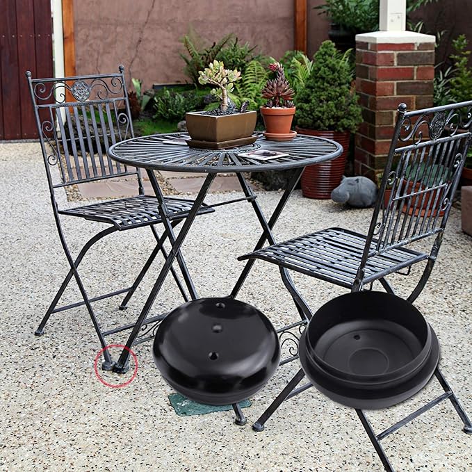 24 Pack Iron Outdoor Patio Furniture Chair and Table Feet Glide Protectors - Image 6