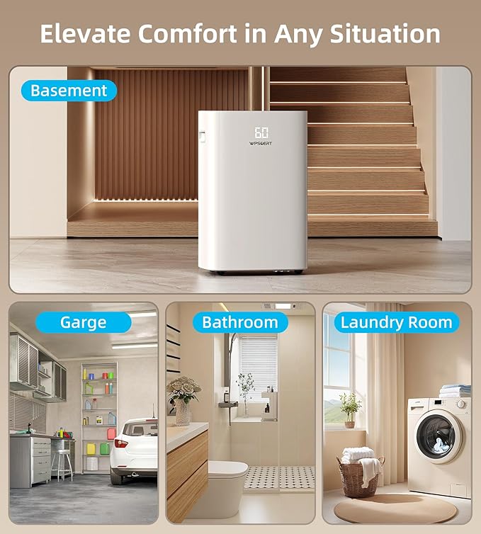 100 Pint Dehumidifier for Home and Basement, 6L Water Tank, 7000 Sq.Ft Coverage with Drain Hose, Smart Humidity Control, Auto Defrost, 24-Hour Timer, Child Lock - Image 6