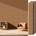 PS Wall Panels for Interior Wall Decor, 20-Pack 78.74×11.81 in., Covers 129.16 sq.ft, Lightweight Wall Panels, Glue-On Wall Covering Panels-Teak by LARWORKS