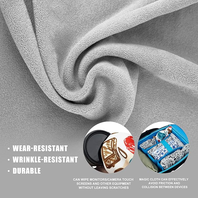 15 in Camera Wrap with Pouch,Lens Protective Wrap,Anti-scratch Anti-dust, Flexible Wrapper Camera Travel Accessories for DSLR Mirrorless Camera Lens(Camera) - Image 2