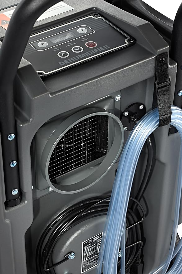 BlueDri BD-130P 225PPD Industrial Water Damage Equipment Commercial Dehumidifier with Hose for Basements in Homes and Job Sites, Gray - Image 10