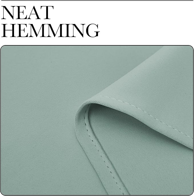 NICETOWN Curtains for Living Room 2 Panels, Rod Pocket Thermal Drapes for Bedroom, Room Darkning Fresh Shading Blinds Modern Home Decoration for Girls, W42 x L63 in per Panel, Seafoam Green - Image 7
