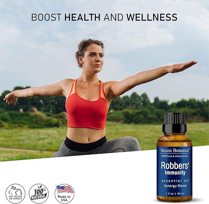 Robbers' Immunity Essential Oil Blend 30 ml - Immune Boost Aromatherapy for Diffusers - Natural Shield Against Impurities - Nexon Botanics - Image 3