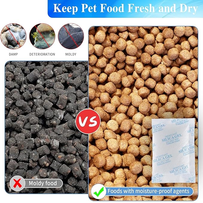Silica Gel Packets - 35 Packs of 50 Grams, Food Safe Moisture Absorbers, Reusable Desiccant for Storage, Closet, Shoe Cabinet & More - Image 4