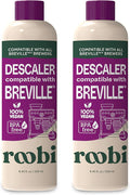 Breville Compatible Descaling Solution. Specially Formulated to Clean & Descale your Breville Espresso Machine. 2 Uses per Bottle, 2 Pack. Eco-Friendly Carbon Neutral Descaler Kit. by Roobi